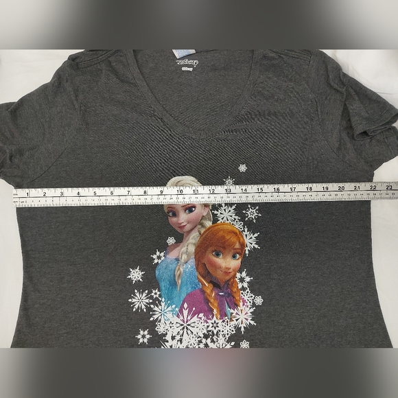 🐱 Frozen T-shirt XL Grey Disney Elsa Anna - Picture 7 of 8